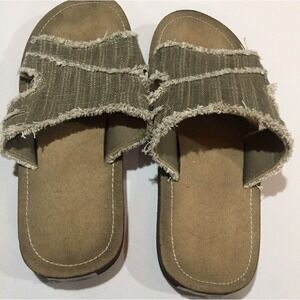 Men’s Sandal Size 11 Slide On Sandal Material Foot Strap, Beach Shoe